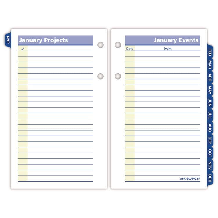 AT-A-GLANCE QuickNotes Desk Calendar Refill, 3.5 x 6, White/Yellow/Blue Sheets, 12-Month (Jan to Dec): 2026 (AAGE51750) thumbnail 4