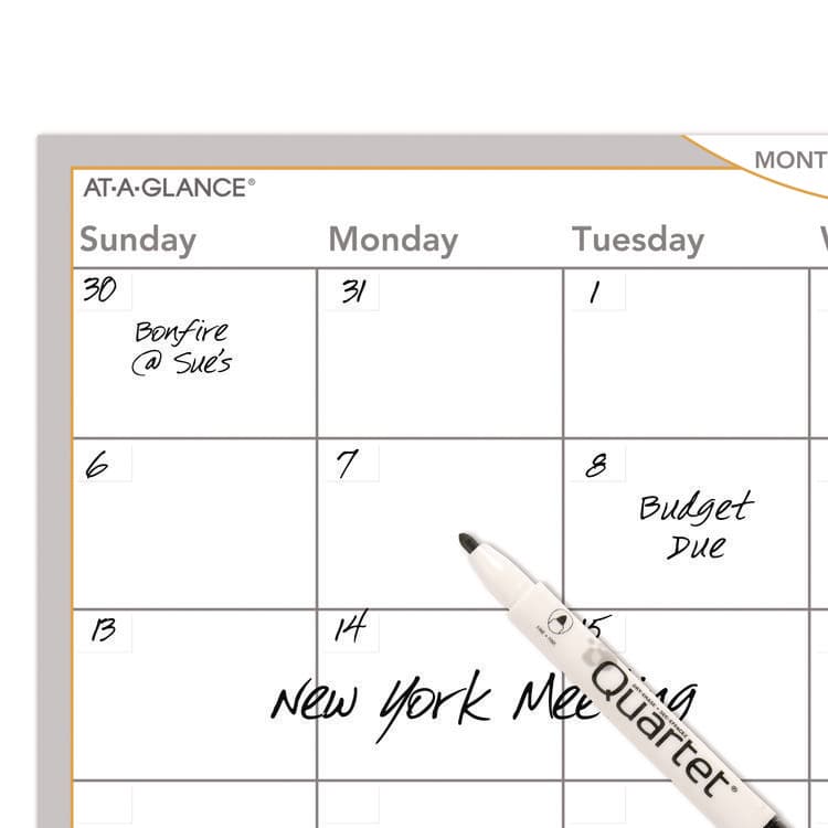 AT-A-GLANCE WallMates Self-Adhesive Dry Erase Monthly Planning Surfaces, 18 x 12, White/Gray/Orange Sheets, Undated (AAGAW402028) thumbnail 4