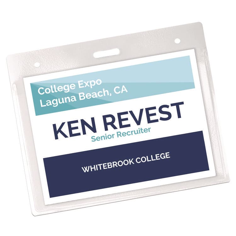 AVERY PRODUCTS CORPORATION Secure Top Heavy-Duty Badge Holders, Horizontal, 4w x 3h, Clear, 25/Pack (AVE74471) thumbnail 2