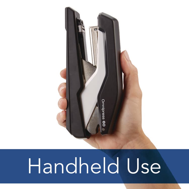 ESSELTE PENDAFLEX CORP. Omnipress SO60 Heavy-Duty Full Strip Stapler, 60-Sheet Capacity, Black/Gray (RPD5000590) thumbnail 3