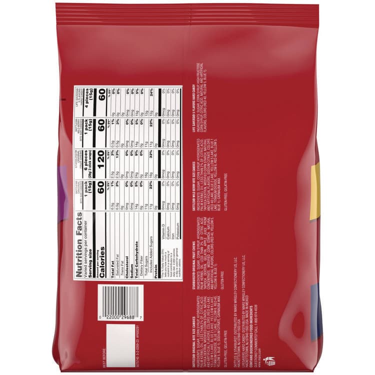 MARS, . Skittles, Starburst and Life Savers Fun Size Fruity Candy Assortment, 45.85 oz Bag, 135 Pieces, Individually Wrapped (SKT29689) thumbnail 4