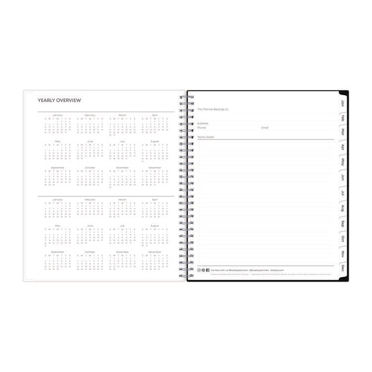 BLUE SKY Analeis Monthly Planner, Floral Artwork, 10 x 8, White/Black/Coral Cover, 12-Month (Jan to Dec): 2026 (BLS100004) thumbnail 4
