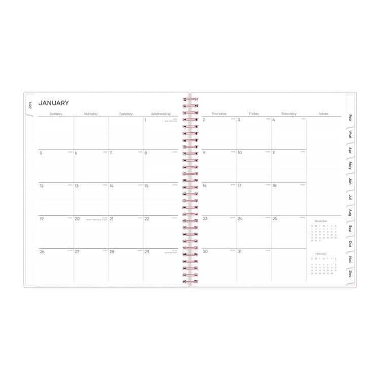 BLUE SKY Joselyn Monthly Wirebound Planner, Floral Artwork, 10 x 8, Pink/Peach/Black Cover, 12-Month (Jan to Dec): 2026 (BLS110395) thumbnail 3
