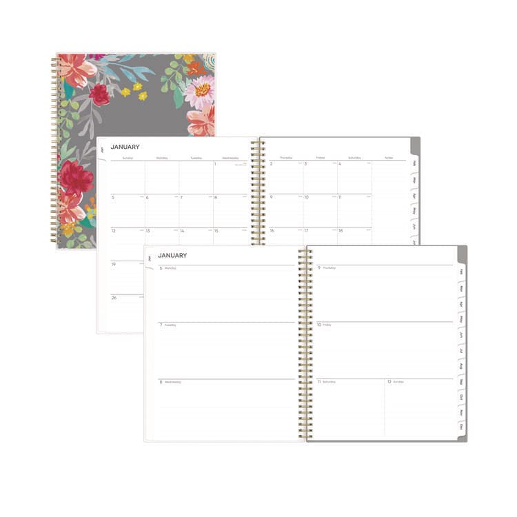 BLUE SKY Sophie Frosted Weekly/Monthly Planner, Floral Artwork, 11 x 8.5, Multicolor Cover, 12-Month (Jan to Dec): 2026 (BLS140087)