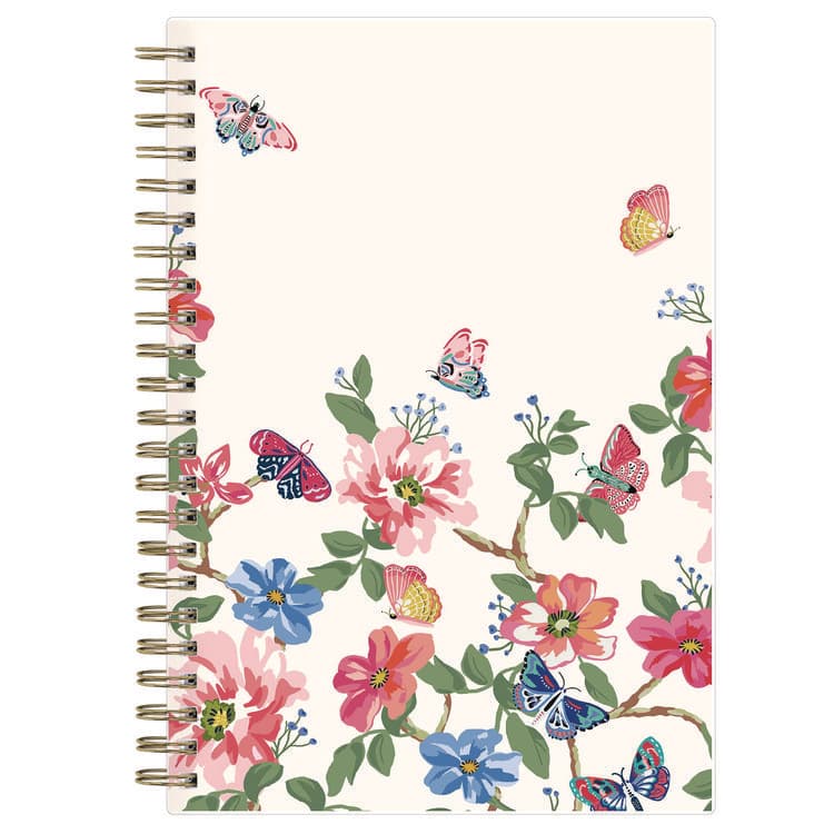 BLUE SKY Fly By Frosted Weekly/Monthly Planner, Butterflies Artwork, 8 x 5, Blush/Pink Cover, 12-Month (Jan to Dec): 2026 (BLS140196) thumbnail 2