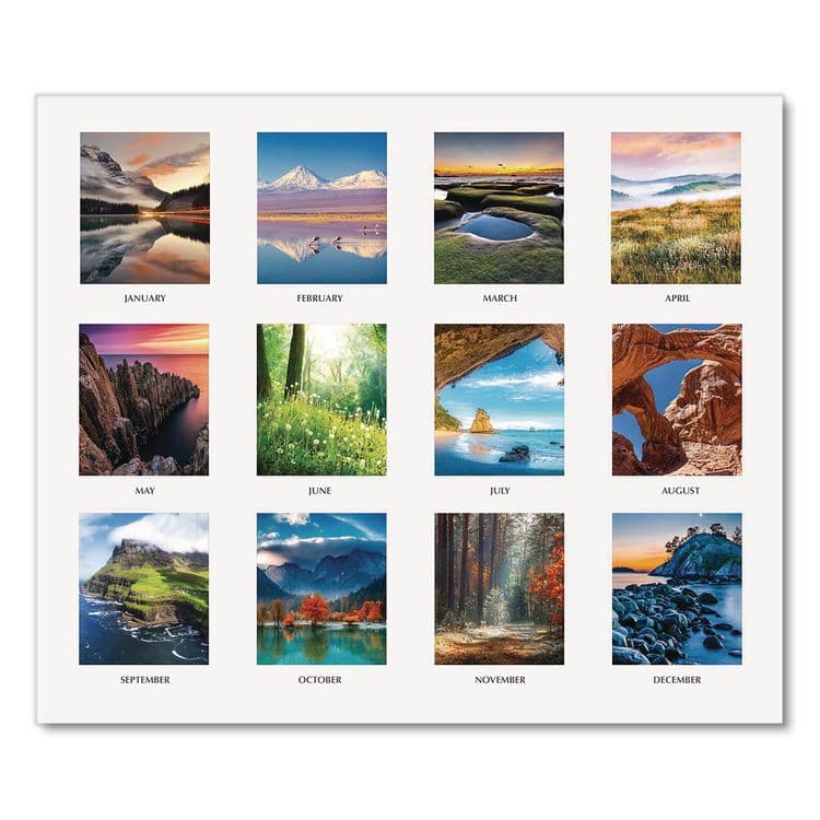 HOUSE OF DOOLITTLE Earthscapes Scenic Desk Pad Calendar, Scenic Photos, 18.5 x 13, White Sheets, Black Binding/Corners,12-Month (Jan-Dec): 2026 (HOD1476) thumbnail 3