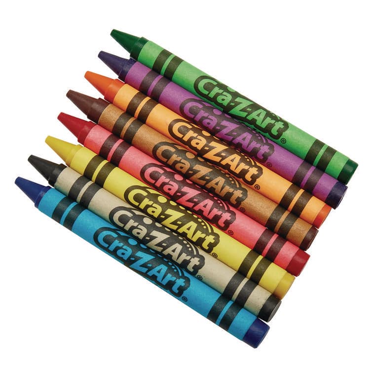 LAROSE INDUSTRIES, LLC Crayons, Regular Size, 8 Assorted Colors, 8/Pack (CZA1021248) thumbnail 4