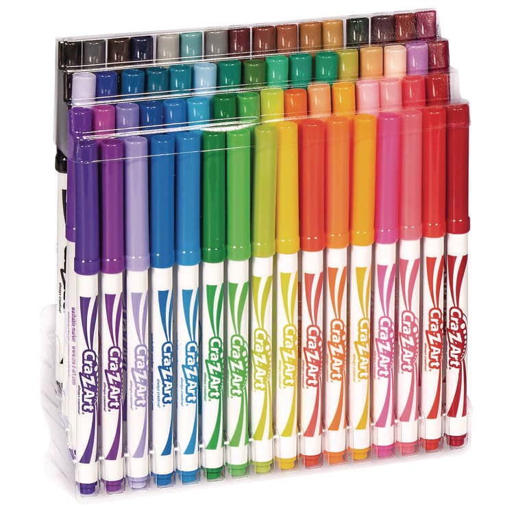 LAROSE INDUSTRIES, LLC Washable SuperTip Markers, Fine/Broad Bullet Tips, Assorted Colors, 64/Set (CZA10128WM16) thumbnail 4