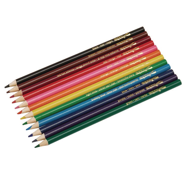 LAROSE INDUSTRIES, LLC Colored Pencils, 12 Assorted Lead and Barrel Colors, 12/Set (CZA1040472) thumbnail 3