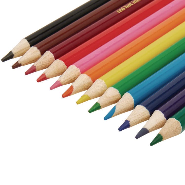 LAROSE INDUSTRIES, LLC Colored Pencils, 12 Assorted Lead and Barrel Colors, 12/Set (CZA1040472) thumbnail 4