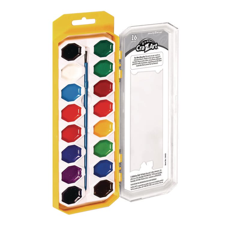 LAROSE INDUSTRIES, LLC Washable Watercolors, 16 Assorted Colors, Palette Tray (CZA1065236) thumbnail 3