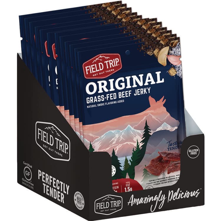 FIELD TRIP SNACKS Beef Jerky, Original, 1 oz Bag, 12 Bags/Carton (FLTFLD00503) thumbnail 2