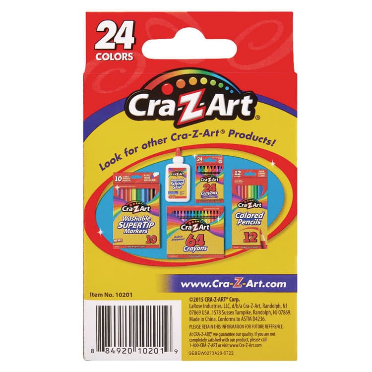 LAROSE INDUSTRIES, LLC Crayons, Regular Size, 24 Assorted Colors, 24/Pack (CZA1020148) thumbnail 2