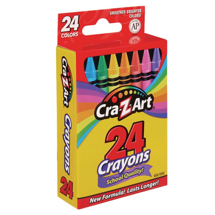 LAROSE INDUSTRIES, LLC Crayons, Regular Size, 24 Assorted Colors, 24/Pack (CZA1020148) thumbnail 3