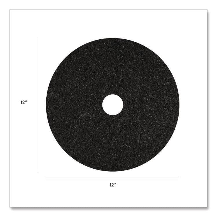 AMERICO MANUFACTURING CO Stripping Pad, 12" Diameter, Black, 5/Carton (AM7400112) thumbnail 2