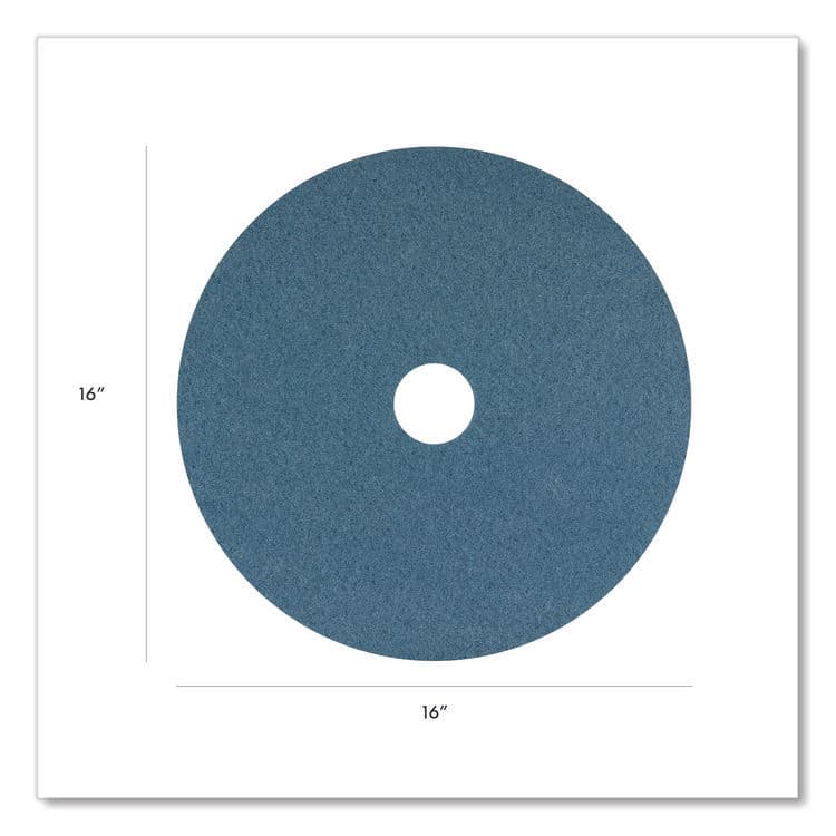 AMERICO MANUFACTURING CO Cleaner Pad, 16" Diameter, Blue, 5/Carton (AM7400416) thumbnail 2