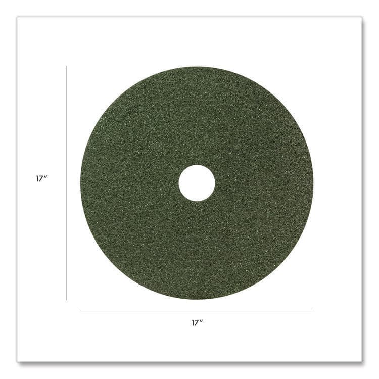 AMERICO MANUFACTURING CO Black Diamond 3000 Grit Diamond Pad, 17" Diameter, Black and Green, 2/Carton (AM7442417) thumbnail 2