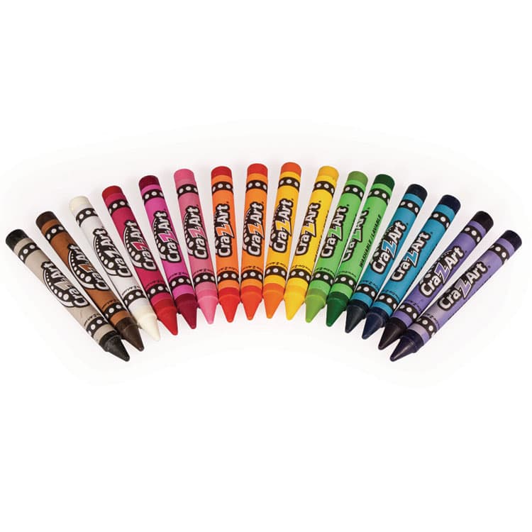 LAROSE INDUSTRIES, LLC Washable Jumbo Crayons, Jumbo Size, 16 Assorted Colors, 16/Pack (CZA1020448) thumbnail 4