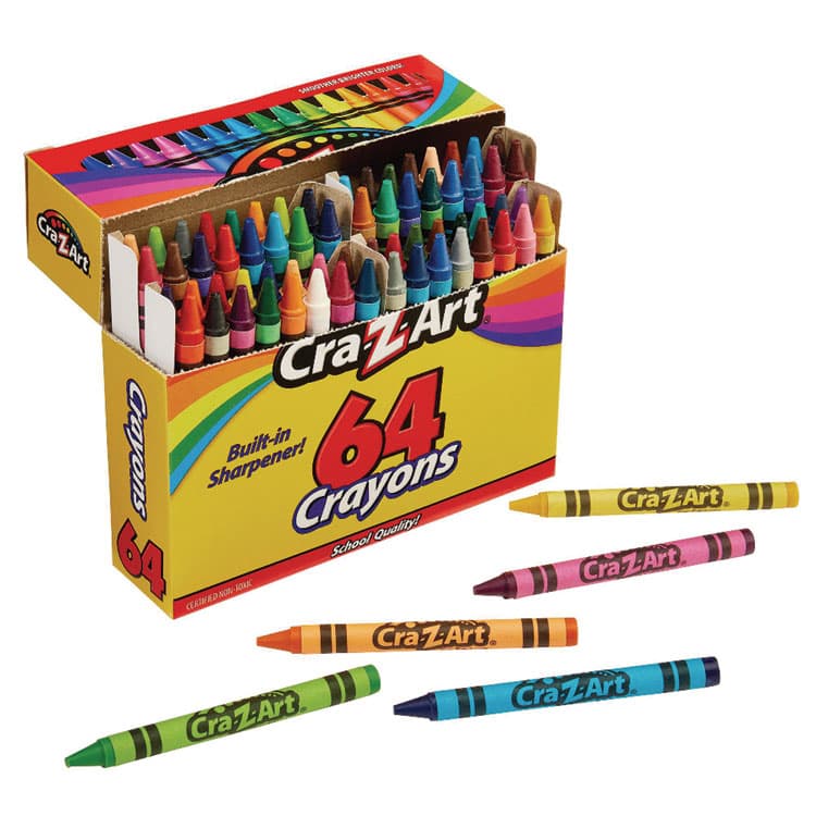 LAROSE INDUSTRIES, LLC Crayons, Regular Size, 64 Assorted Colors, 16/Pack (CZA10202WM16) thumbnail 4