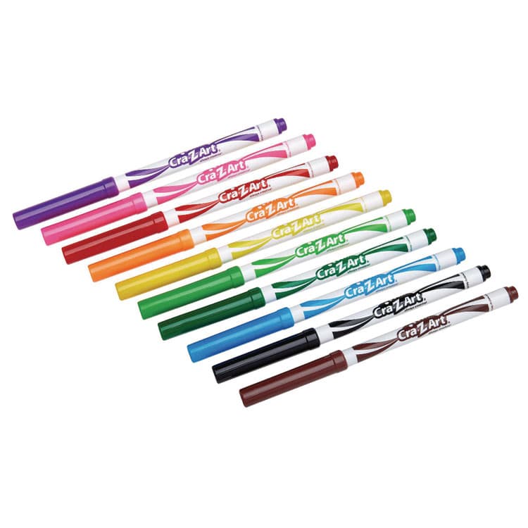 LAROSE INDUSTRIES, LLC Super Washable Markers, Fine Bullet Tip, Assorted Colors, 10/Set (CZA1016148) thumbnail 4