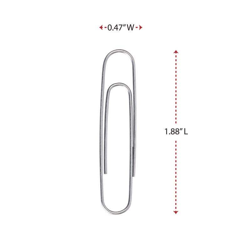 UNIVERSAL OFFICE PRODUCTS Paper Clips, Jumbo, Smooth, Silver, 100 Clips/Box, 10 Boxes/Pack (UNV72220) thumbnail 3