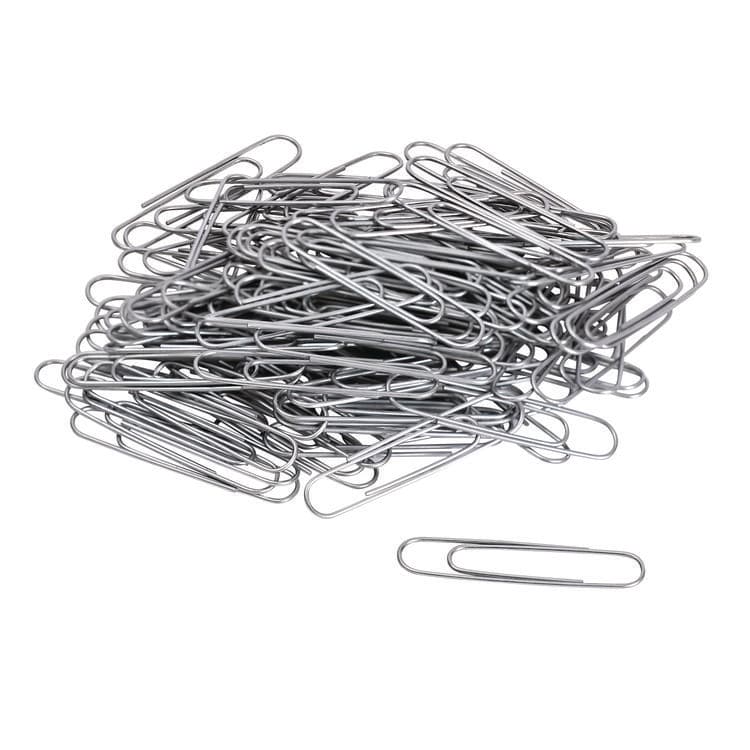 UNIVERSAL OFFICE PRODUCTS Paper Clips, Jumbo, Smooth, Silver, 100 Clips/Box, 10 Boxes/Pack (UNV72220)
