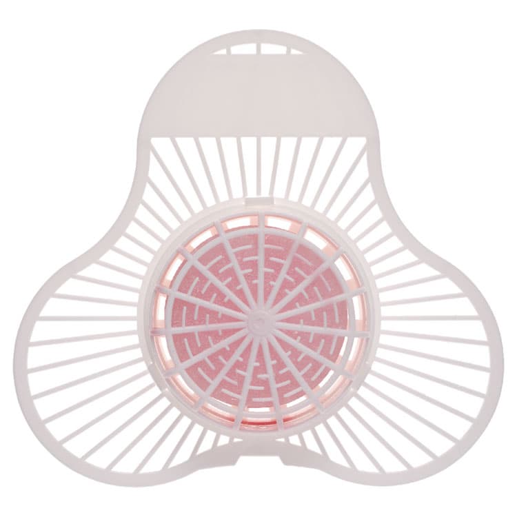 FRESH PRODUCTS Para Urinal Screen w/Deodorizer Block, Cherry Scent, 4 oz, Dozen (FRS12USPB)