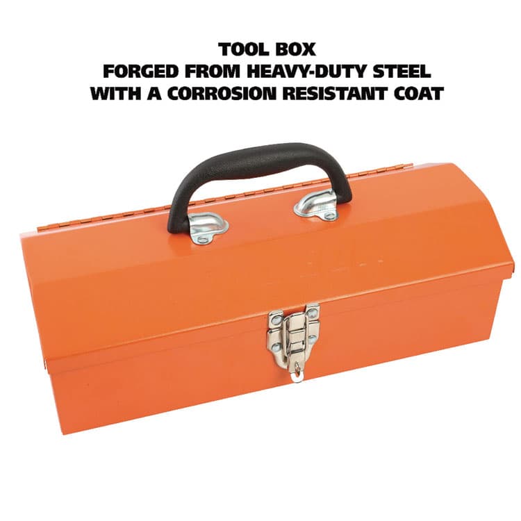 GREAT NECK SAW MFG. 16-Piece Light-Duty Office Tool Kit, Metal Box, Red (GNSCTB9) thumbnail 4