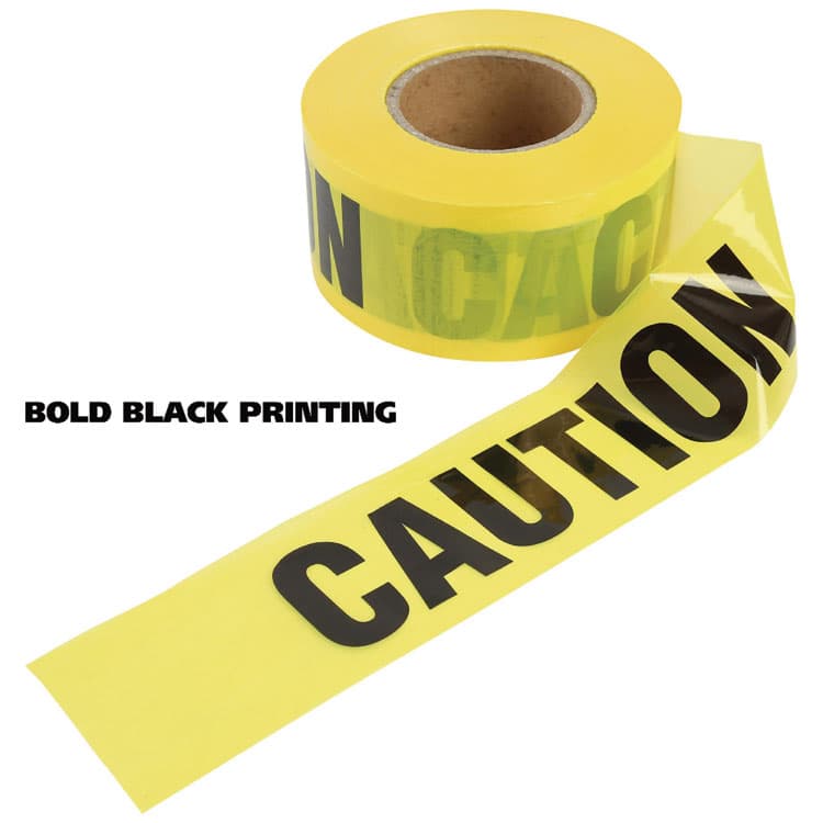 GREAT NECK SAW MFG. Caution Safety Tape, Non-Adhesive, 3" x 1,000 ft, Yellow (GNS10379) thumbnail 3