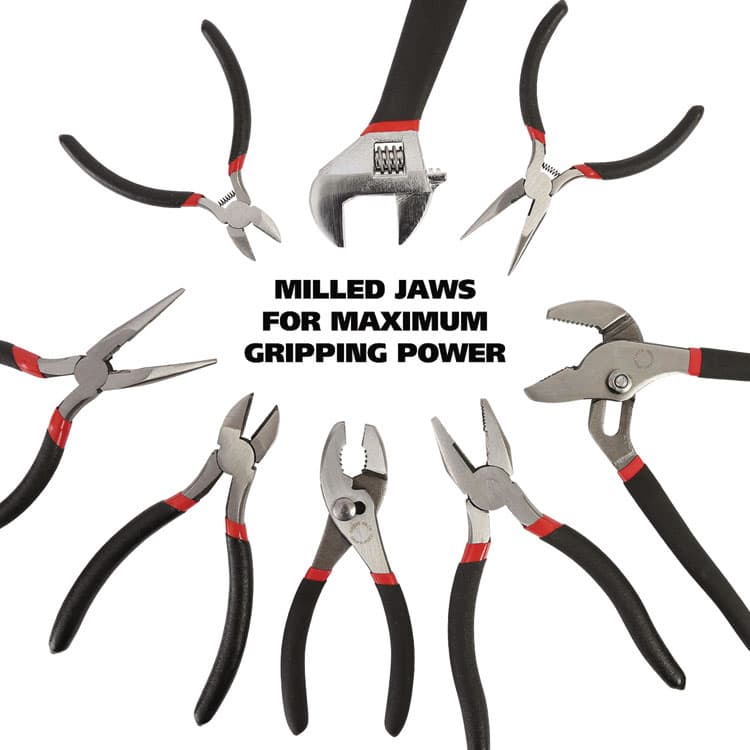 GREAT NECK SAW MFG. 8-Piece Steel Pliers and Wrench Tool Set (GNS87900) thumbnail 4