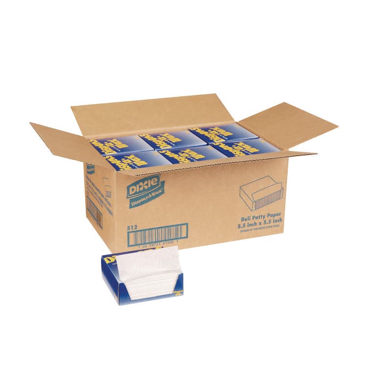 DIXIE FOOD SERVICE Dispens-A-Wax Waxed Deli Patty Paper, 5.5 x 5.5, 1,000/Box, 24 Boxes/Carton (DXE512) thumbnail 3