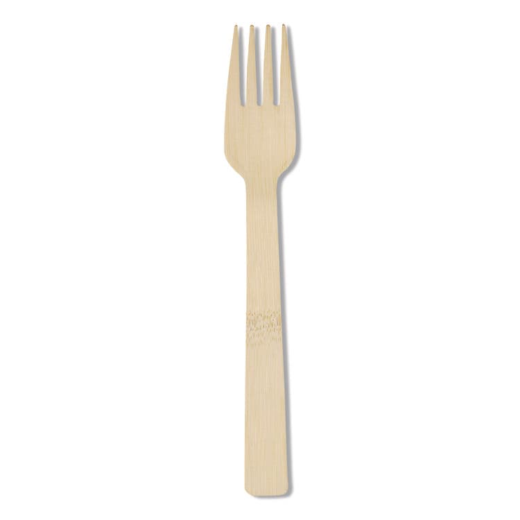 DIXIE FOOD SERVICE Bamboo Cutlery, Mediumweight Fork, Paper, Light Golden, 100/Pack, 10 Packs/Carton (DXEANFBAM) thumbnail 2
