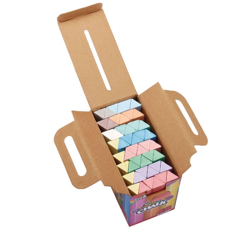 LAROSE INDUSTRIES, LLC Washable Sidewalk Chalk, Triangle Shaped, 12.63", 48 Assorted Bright Colors, 48 Sticks/Set (CZA10880) thumbnail 4