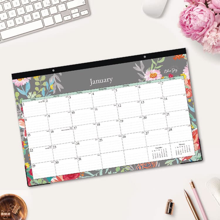 BLUE SKY Sophie Desk Pad, Floral Artwork, 17 x 11, Multicolor Sheets, Black Binding, Clear Corners, 12-Month (Jan to Dec): 2026 (BLS140089) thumbnail 4