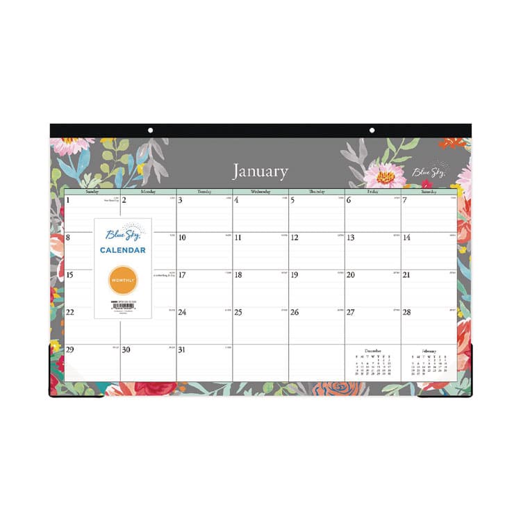 BLUE SKY Sophie Desk Pad, Floral Artwork, 17 x 11, Multicolor Sheets, Black Binding, Clear Corners, 12-Month (Jan to Dec): 2026 (BLS140089) thumbnail 2