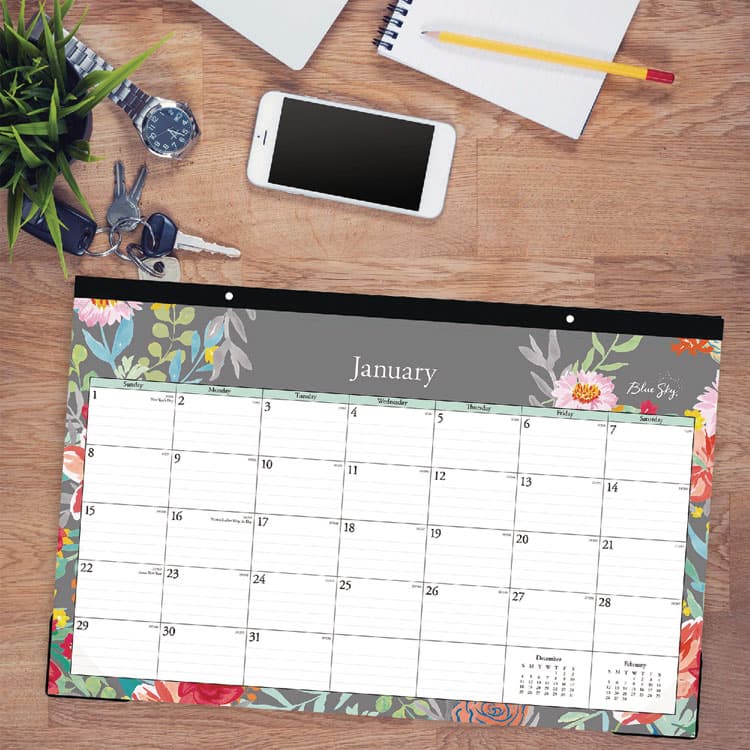 BLUE SKY Sophie Desk Pad, Floral Artwork, 17 x 11, Multicolor Sheets, Black Binding, Clear Corners, 12-Month (Jan to Dec): 2026 (BLS140089) thumbnail 3