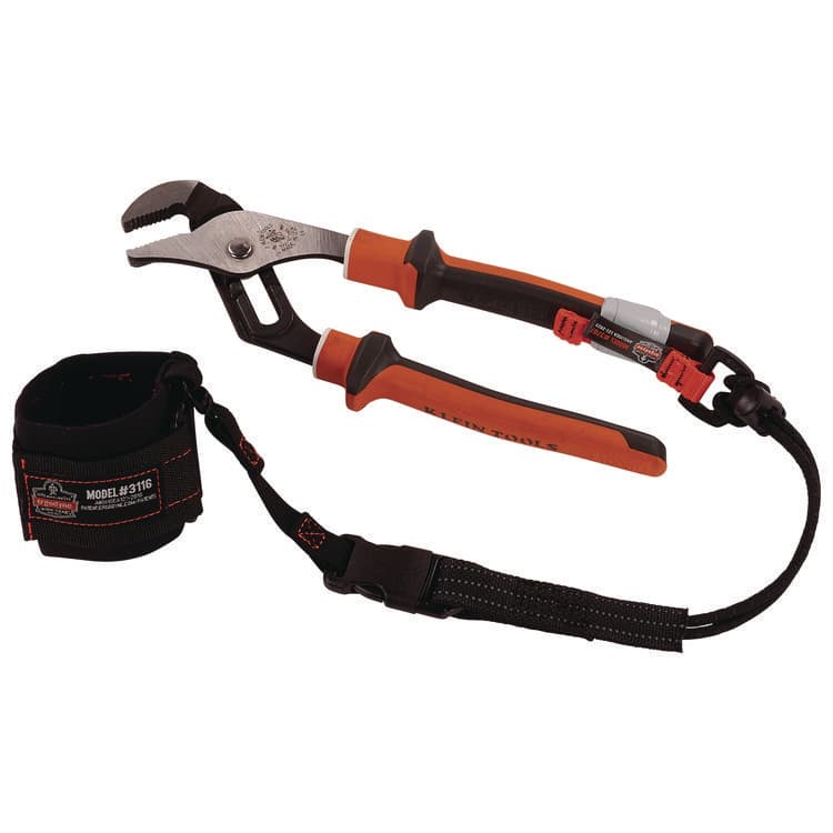 TENACIOUS HOLDINGS, . Squids 3707 Web Tool Tether Attachment w/ Non-Conductive D-Ring Tool Tails, 2 lb Max Working Capacity, 3.5", Orange, 6/Pack (EGO19711) thumbnail 3