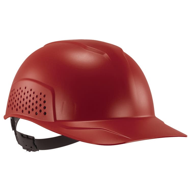 TENACIOUS HOLDINGS, . Skullerz 8951 Vented Hard Shell Bump Cap, Short Brim, Red (EGO23984)