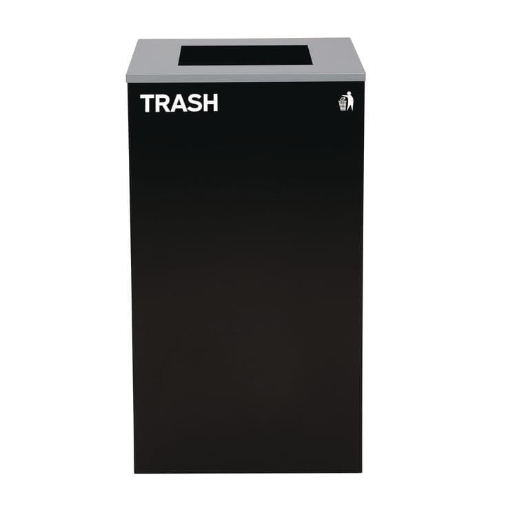 ALPINE INDUSTRIES 29 Gallon Trash/Recycling Cans, Steel, Blue Cans/Bottles Recycling with Circle Lid, Black Trash Can with Square Lid (ALH4450BLKKIT7) thumbnail 4