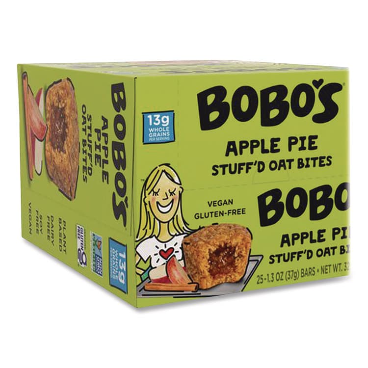 BOBO'S Stuff'd Oatmeal Bites, Apple Pie, 1.3 oz Individually Wrapped, 25/Box (BBO00215)