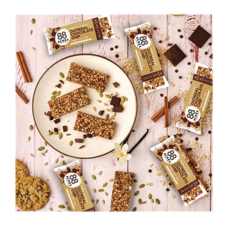 88 ACRES Warm 'N Chewy Gluten-Free Oatmeal/Chocolate Chip Seed and Oat Bar, 1.6 oz Bar, 9/Box (AABACY11049) thumbnail 4