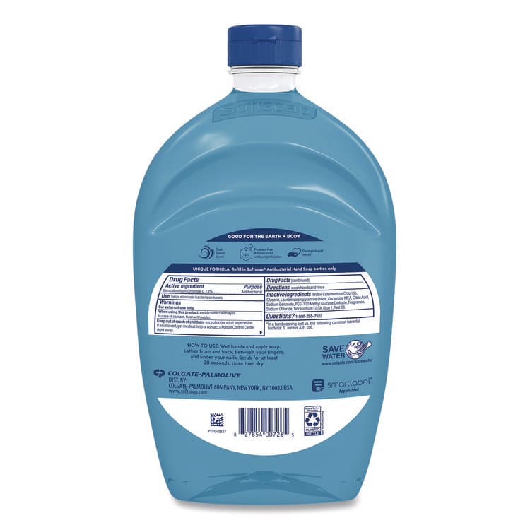 COLGATE PALMOLIVE, IPD. Antibacterial Liquid Hand Soap Refill, Cool Splash, 50 oz Bottle (CPC61031016EA) thumbnail 2