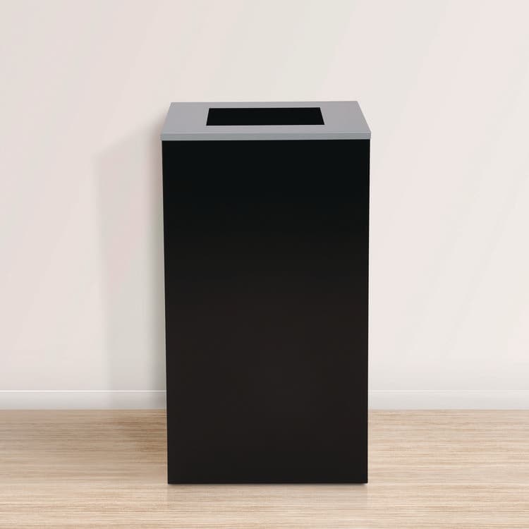 ALPINE INDUSTRIES 29 Gallon Trash/Recycling Cans, Steel, Black Can with Square Lid (ALH4450KITBLKS) thumbnail 2