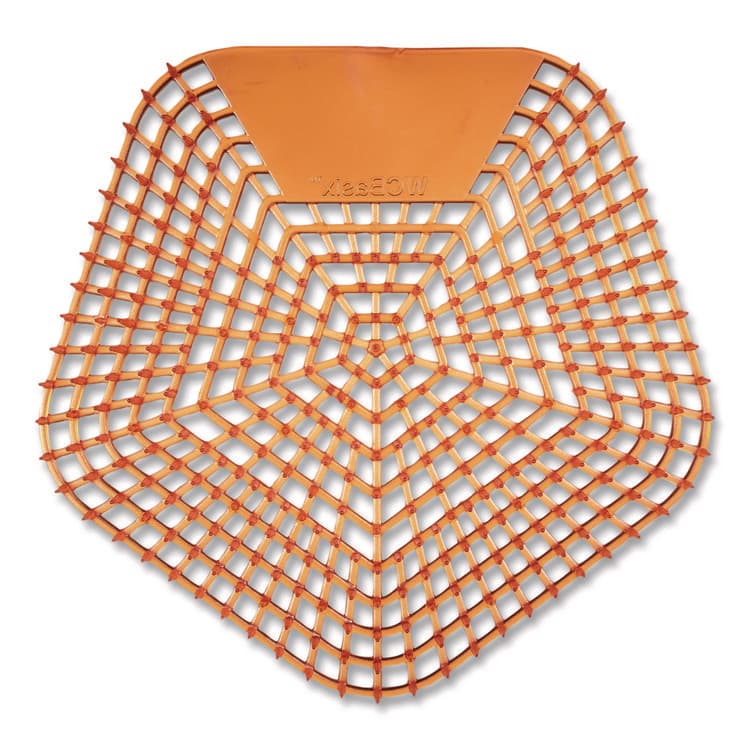 BOARDWALK Anti-Splash Urinal Screen, Mango Mist Scent, Orange, 0.11 oz, 10/Box (BWK1006) thumbnail 4