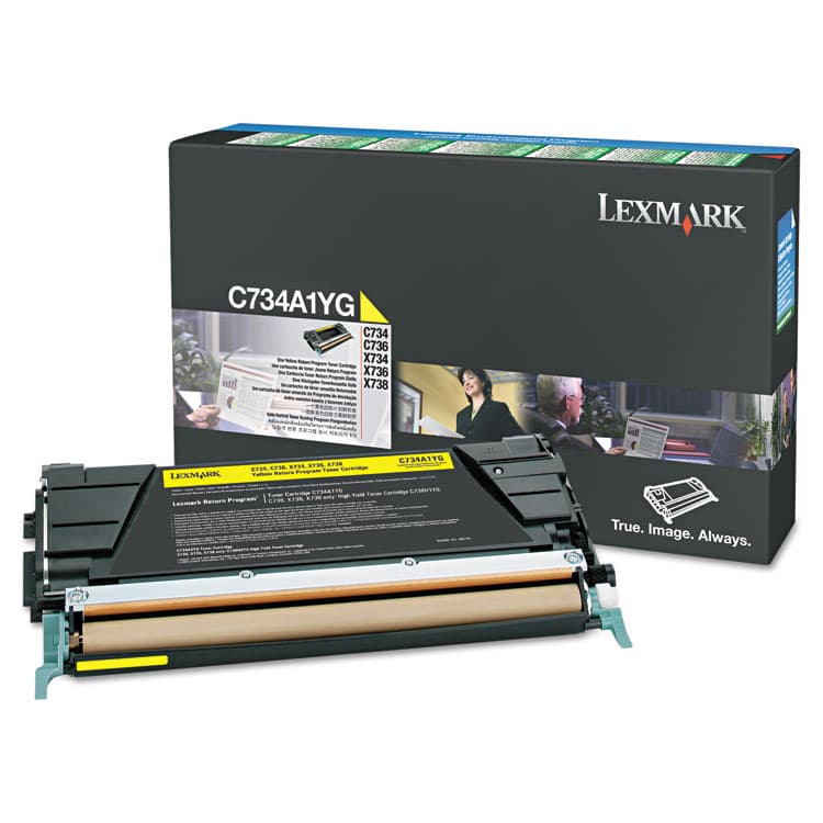 LEXMARK INT'L, . X746A1YG Return Program Toner, 7,000 Page-Yield, Yellow (LEXX746A1YG)