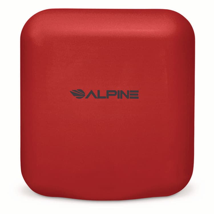 ALPINE INDUSTRIES Hemlock Commercial Automatic 120V Hand Dryer, 6.68 x 11.41 x 12.31, Red (ALHALP40010RED)