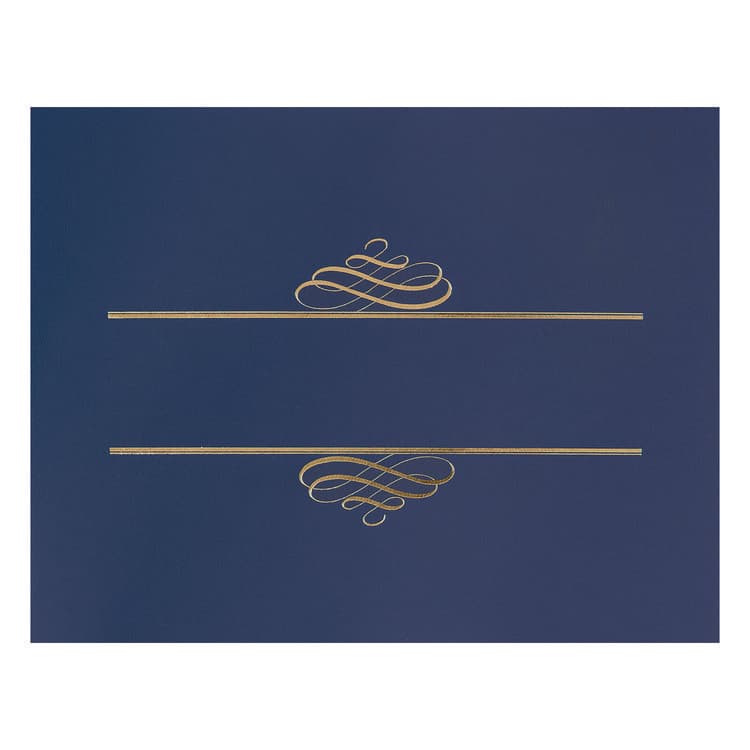 COSCO Embossed Foil Certificate Holders, 80-lb Paper, Navy, 5/Pack (GRP903119) thumbnail 2