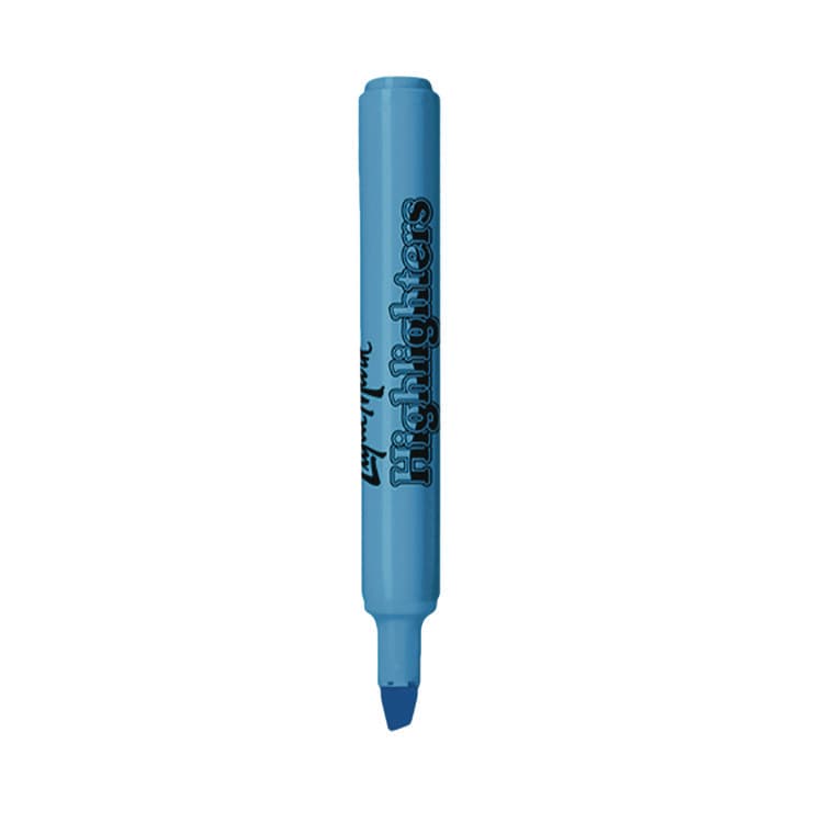 LIQUI-MARK CORP Tank Fluorescent Highlighter, Blue Ink, Chisel Tip, Blue Barrel, Dozen (LQM60823) thumbnail 3