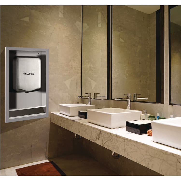 ALPINE INDUSTRIES Hemlock Recess Wall Kit, 3.38 x 16.38 x 26, Stainless Steel (ALHALP400RECESS) thumbnail 2