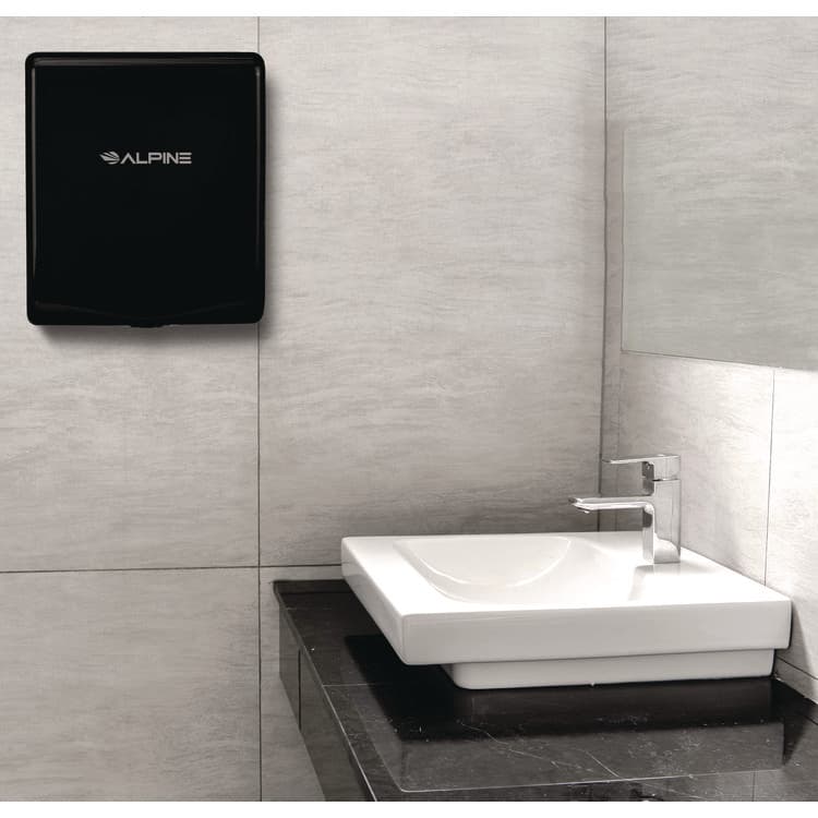 ALPINE INDUSTRIES Willow Commercial 120V Automatic Hand Dryer, 3.93 x 11.25 x 12.63, Black (ALHALP40510BLA) thumbnail 2